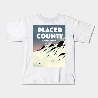 Placer County, California ski poster Kids T-Shirt